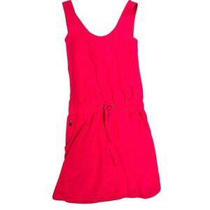 Mountain and Isles XS Dark Pink Dress Drawstring Pockets Performance Sleeveless